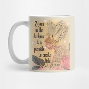 Magical Sapphic Fairy Vintage Art Elie Wiesel Quote Mug